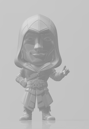 Boneca 3d estyle boneco assasin creed caricato 3D Принт Модель .c4d .max .obj .3ds .fbx .stl .blend