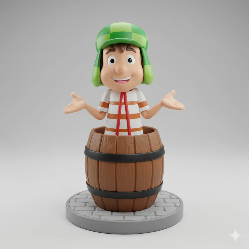 Boneca 3d estyle boneco el chavo de 8 caricato 3D Print Model .c4d .max .obj .3ds .fbx .stl .blend