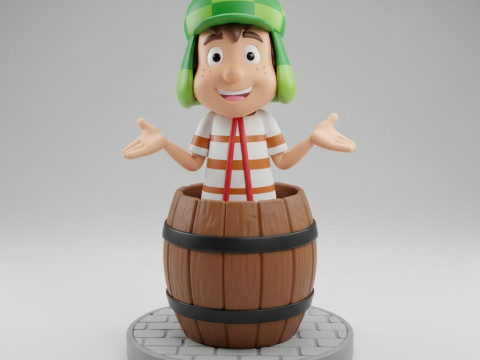 Boneca 3d estyle boneco el chavo de 8 caricato 3D Принт Модель