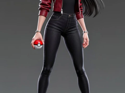 Boneca 3d estyle cantora microfone pokeboll 3D Print Model