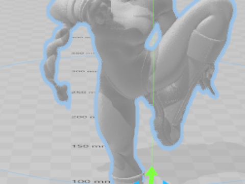 Boneca 3d style cammy street fighter caricata 3D Принт Модель