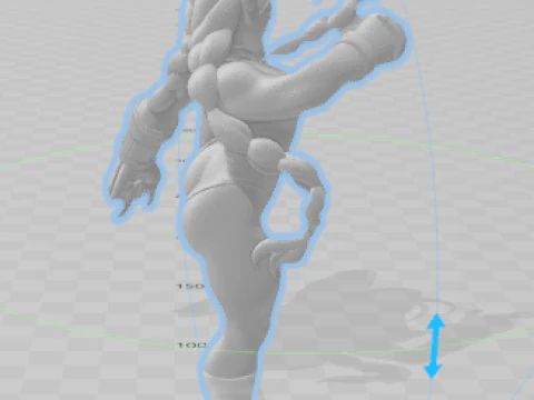 Boneca 3d style cammy street fighter caricata 3D Print Model