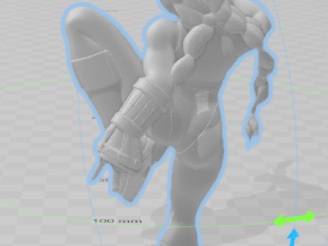 Boneca 3d style cammy street fighter caricata 3D Принт Модель