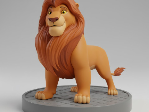 Boneca 3d style king mufasa king of lion rei leao caricata 3D Принт Модель
