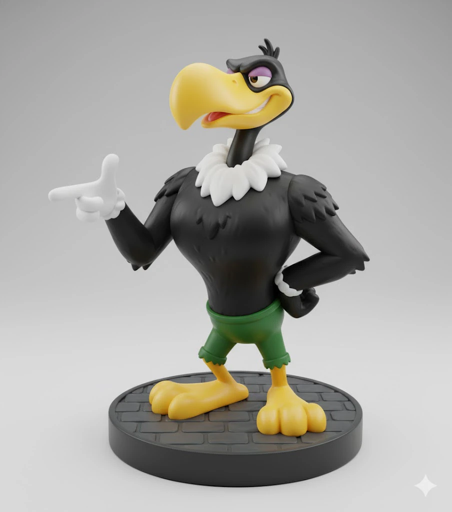 Boneca 3d style zeca urubu pica pau woodpecker caricata 3D Print Model .c4d .max .obj .3ds .fbx .stl .blend 