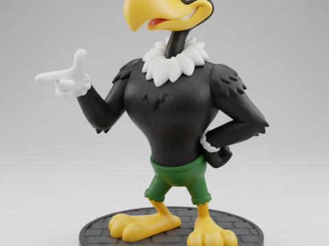 Boneca 3d style zeca urubu pica pau woodpecker caricata 3D Принт Модель