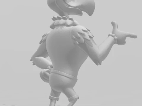 Boneca 3d style zeca urubu pica pau woodpecker caricata 3D Print Model