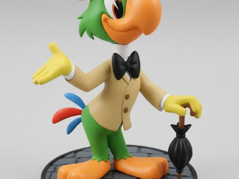 Boneca 3d style ze carioca caricata Model do druku 3D