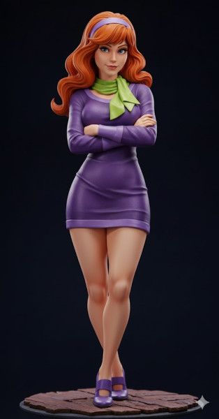 Boneca 3d style women manga dafne SD caricata 3D Print Model .c4d .max .obj .3ds .fbx .stl .blend 