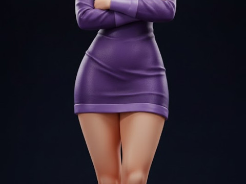 Boneca 3d style women manga dafne SD caricata 3D Принт Модель