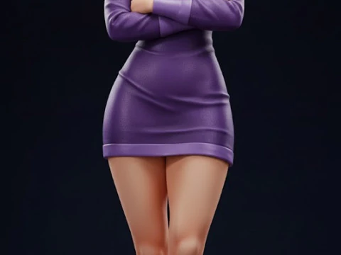 Boneca 3d style women manga dafne SD caricata 3D Print Model