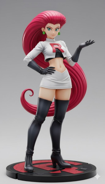 Boneca 3d style women manga eq rocket pokemon caricata 3D Print Model .c4d .max .obj .3ds .fbx .stl .blend 