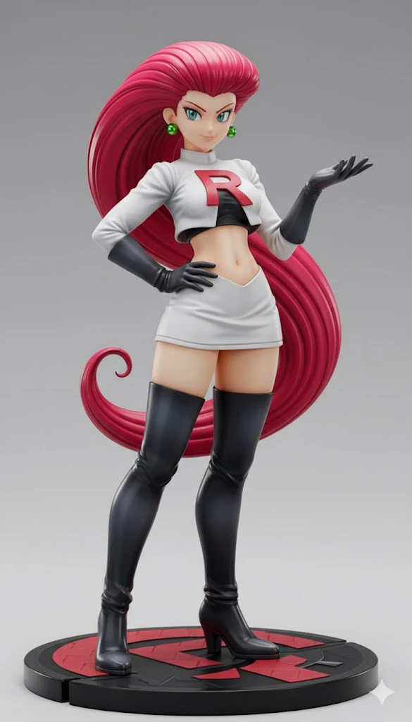 Boneca 3d style women manga eq rocket pokemon caricata 3D Print Model .c4d .max .obj .3ds .fbx .stl .blend 