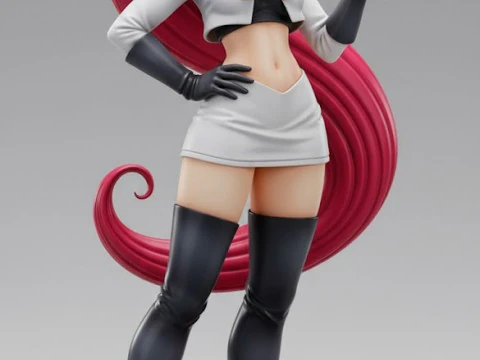 बोनका 3डी स्टाइल महिला मंगा ईक्यू रॉकेट पोकेमॉन कैरिकाटा 3D प्रिंट मॉडल