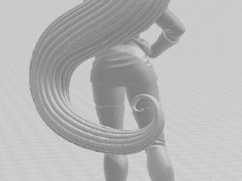 Boneca 3d style women manga eq rocket pokemon caricata 3D Print Model