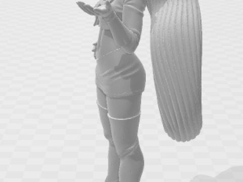 Boneca 3d style women manga eq rocket pokemon caricata 3D Print Model