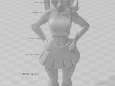 Boneca 3d tarzı manga zaman lideri torcida okulu 3D Baskı Modeli