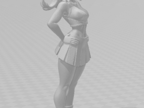 Boneca 3d tarzı manga zaman lideri torcida okulu 3D Baskı Modeli