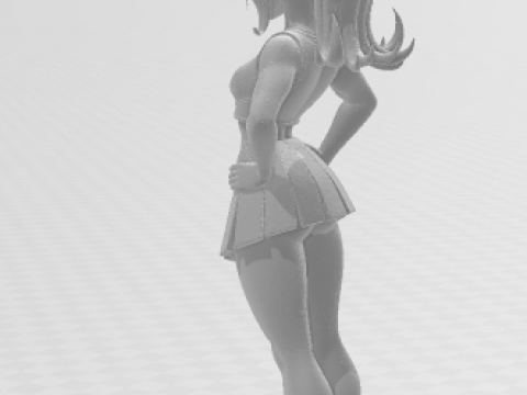 Boneca 3d tarzı manga zaman lideri torcida okulu 3D Baskı Modeli