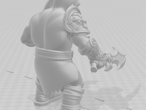 Boneca 3D стиль манга Кратос Бог войны 3D Принт Модель