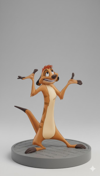 Boneca 3d style manga timo lion king caricato 3D Принт Модель .c4d .max .obj .3ds .fbx .stl .blend