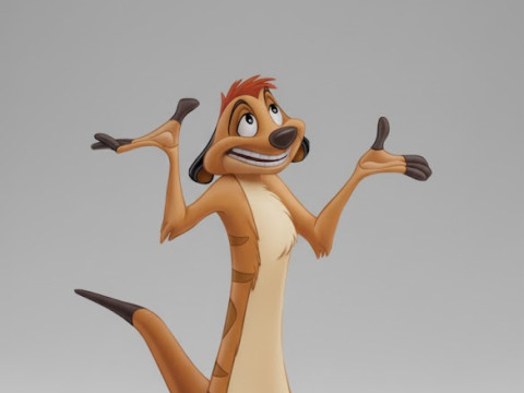 Boneca 3d style manga timao lion king caricato 3D Принт Модель