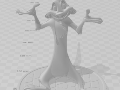 Boneca 3d style manga timo lion king caricato 3D Принт Модель