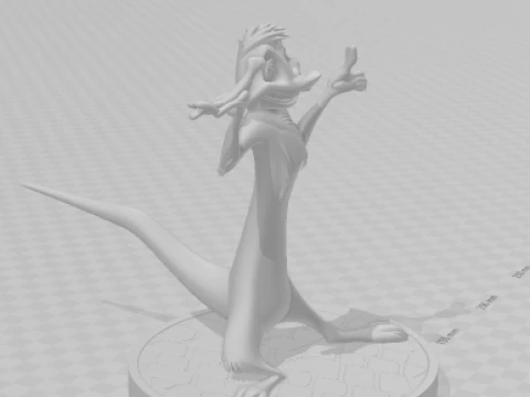 Boneca 3d style manga timao lion king caricato 3D Print Model