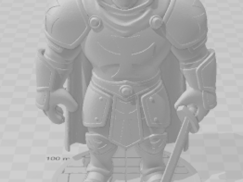 Boneca 3d style manga cavaleiro templario soldier war templary caricato 3D Print Model