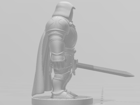 Boneca 3d style manga cavaleiro templario soldier war templary caricato 3D Print Model