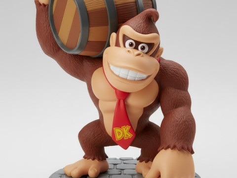 Boneca 3d style manga DK donk kong nintendo caricato Modello di stampa 3D
