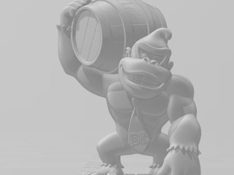 Boneca 3D-stijl manga DK donkey kong nintendo caricato 3D printmodel