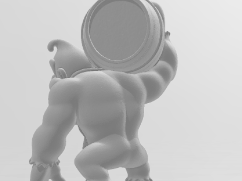 Boneca 3D-stijl manga DK donkey kong nintendo caricato 3D printmodel