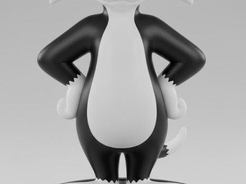 Boneca 3d style manga frajola caricato Modello di stampa 3D