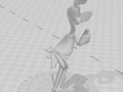 Boneca 3d style manga papaleguas ok joinha caricato 3D Print Model