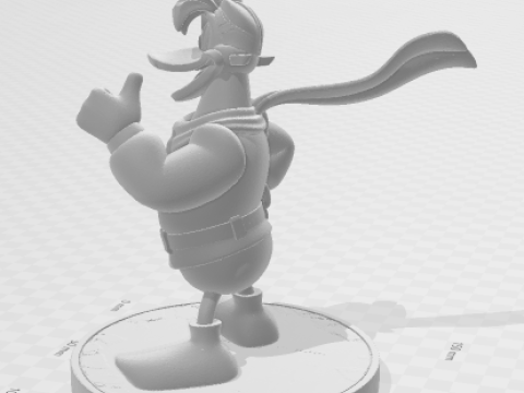 Boneca estilo 3d mangá capitão boing ducktales caricato Modelo de Impressão 3D