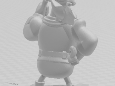 Boneca estilo 3d mangá capitão boing ducktales caricato Modelo de Impressão 3D