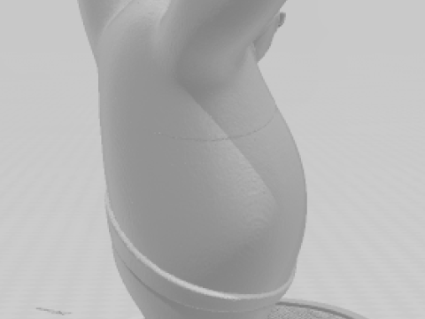 Boneca 3d style manga po dragon warrior kung fu panda caricato 3D Print Model