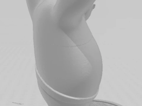 Boneca 3d style manga po dragon warrior kung fu panda caricato 3D Print Model
