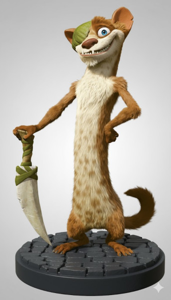 बोनेका 3डी स्टाइल मंगा आइस एज एरा दो गेलो कैरिकाटो 3D प्रिंट मॉडल .c4d .max .obj .3ds .fbx .stl .blend