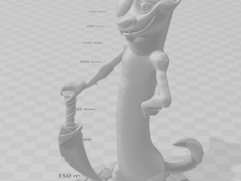 बोनेका 3डी स्टाइल मंगा आइस एज एरा दो गेलो कैरिकाटो 3D प्रिंट मॉडल