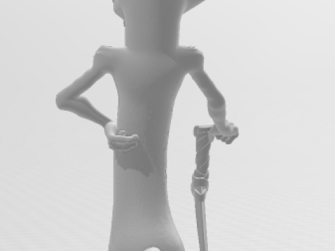 बोनेका 3डी स्टाइल मंगा आइस एज एरा दो गेलो कैरिकाटो 3D प्रिंट मॉडल