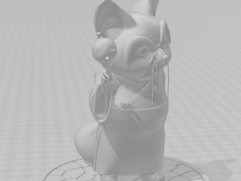 Manga gaya Boneca 3d mestre fu kung fu panda caricato Model Cetak 3D