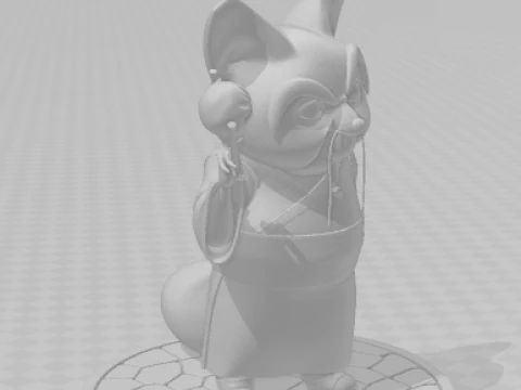 Boneca 3d style manga mestre fu kung fu panda caricato 3D Print Model