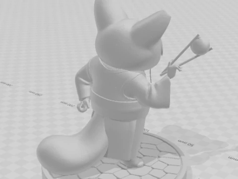 Boneca 3d style manga mestre fu kung fu panda caricato 3D Print Model