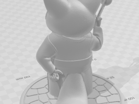Manga gaya Boneca 3d mestre fu kung fu panda caricato Model Cetak 3D