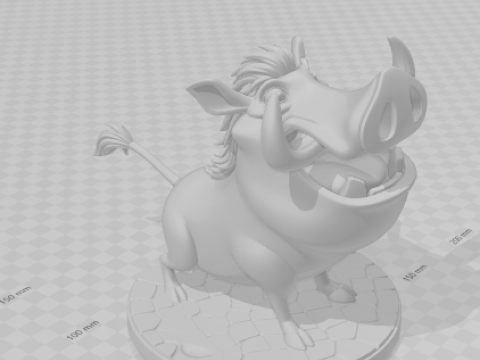 Boneca 3d style manga pumba lyon king rei leao caricato 3D Print Model