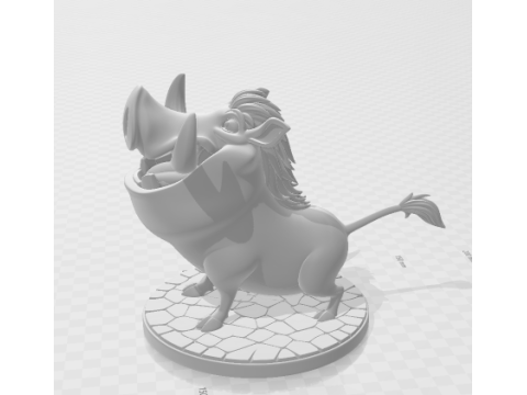 Boneca 3d style manga pumba lyon king rei leao caricato 3D Print Model