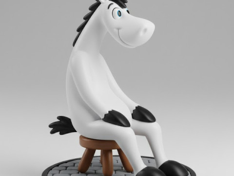 Boneca 3d style manga pe de pano pica pau Woody Woodpecker caricato 3D Druckmodell