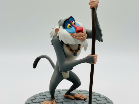 Boneca 3d style manga rafique lion king rei leao caricato Model Cetak 3D